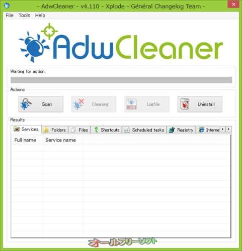 AdwCleaner が日本語で使えなくなりました。