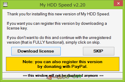 サードパーティ製のアプリケーションのインストール方法が改善されたMy HDD Speed 2.20
